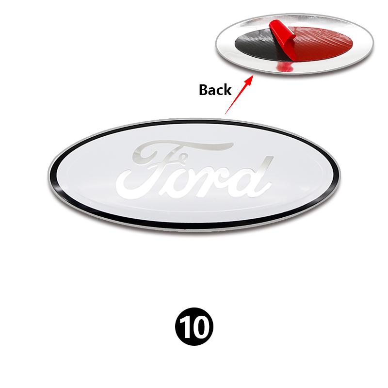 3D Aluminum Car Front Rear Badge Emblem Overlay 12.5cm For Ford Ranger Explorer Focus Fiesta Kuga Auto Tuning Styling Accessory