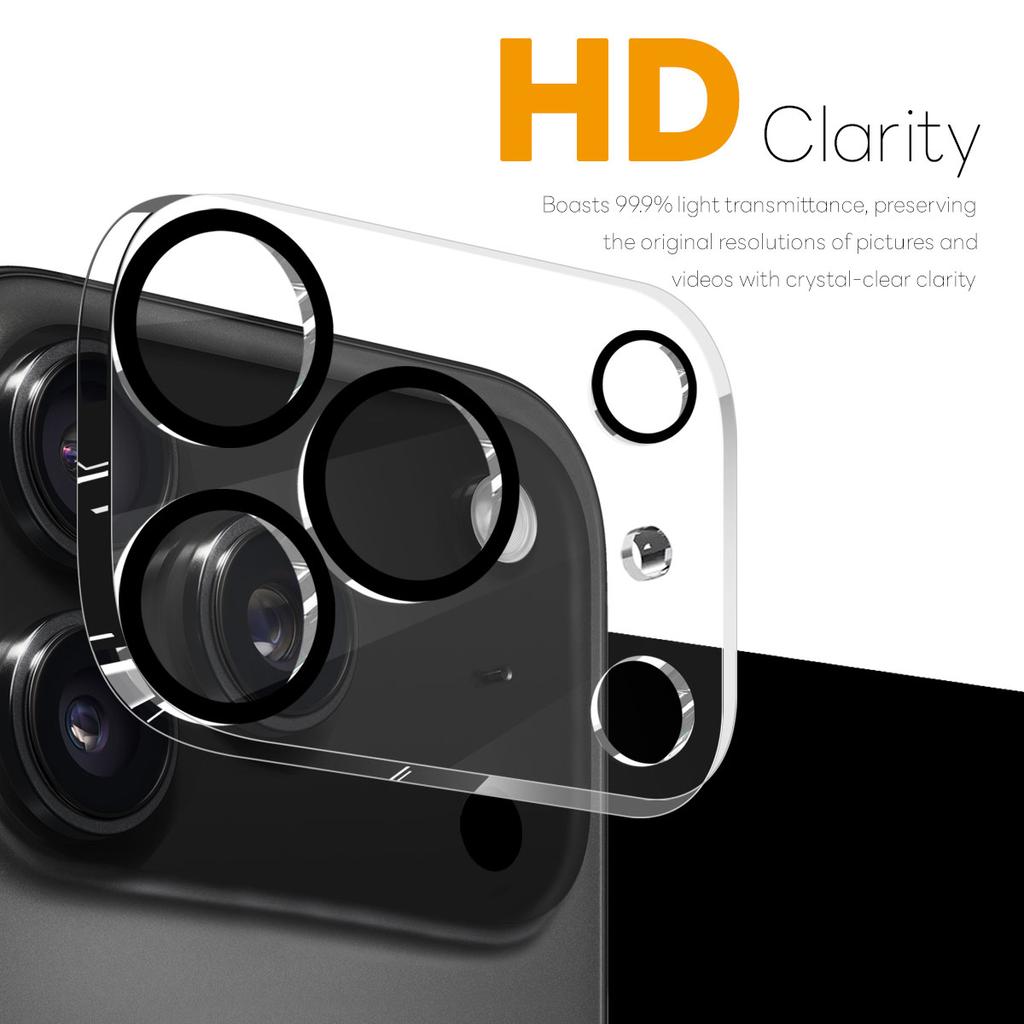 NORTHJO For iPhone 17 Pro Camera Lens Protector Black Circles 3D Full Coverage Clear Tempered Glass Lens Film