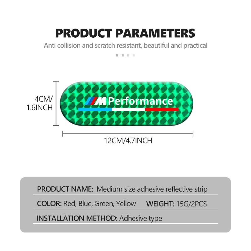 AAAQP1 Car Sticker Reflective Safety Tape Anti Collision Warning Strips For BMW Performance M M3 M5 iX5 iX6 E60 E61 E62 E70 E71