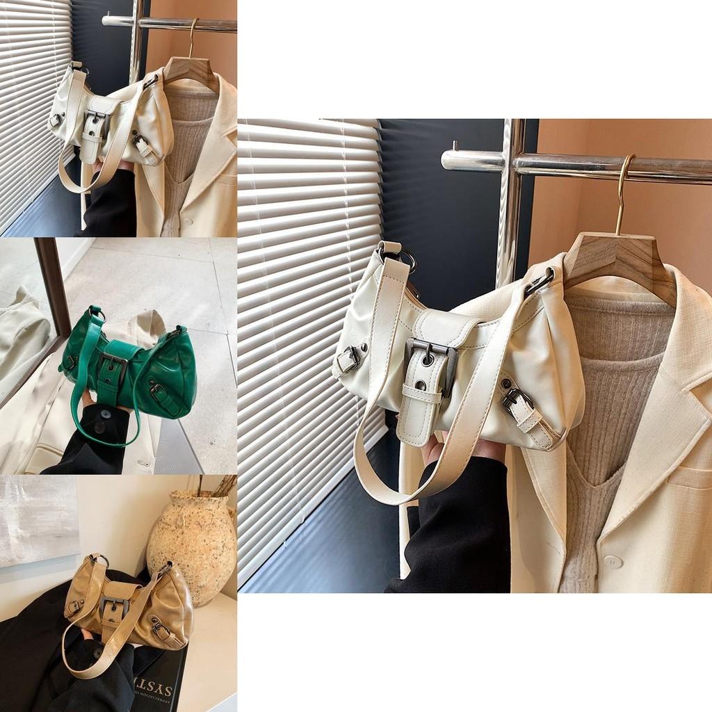 Stylish Versatile Solid Color Shoulder Bag With Unique Crescent Shape For Daily Use