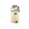 NBA Giannis Antetokounmpo #34 City Edition Jersey Men Jersey Beige AV4652-280