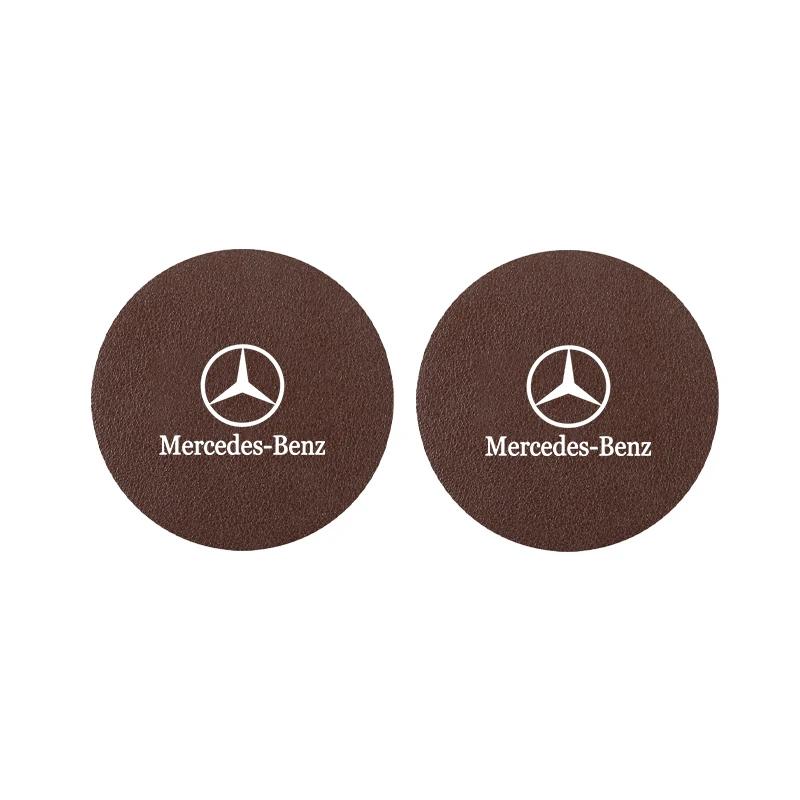 xgtlq7 2025 Hot Car Coasters Water Cup Slot Non-Slip Mat Shockproof Pad For Mercedes Benz AMG W177 W176 X166 X167 C257 C218 X253 C118 C