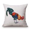 Nordic Rural Poultry Rooster Cushion Covers Little Hen Chicken Animal Hand Painting Decorative Pillows For Sofa Xcm