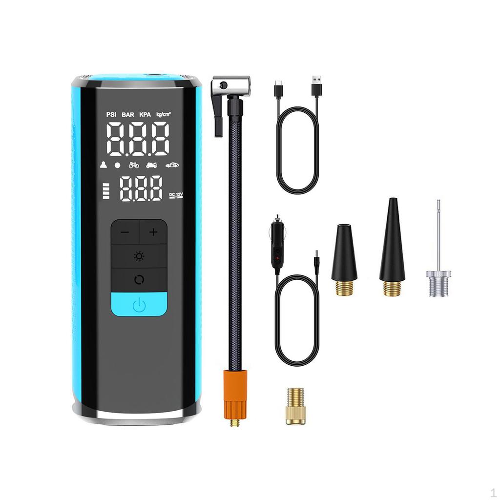 Автомобильный насос для накачивания шин 6000 мАч Электрический воздушный насос для шин Велосипедов Мячей Велосипеда