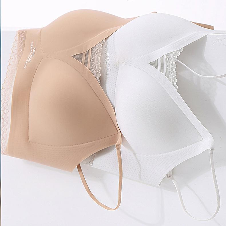 New bra upper support comfortable breathable fixed cup beautiful back thin shoulder strap bra