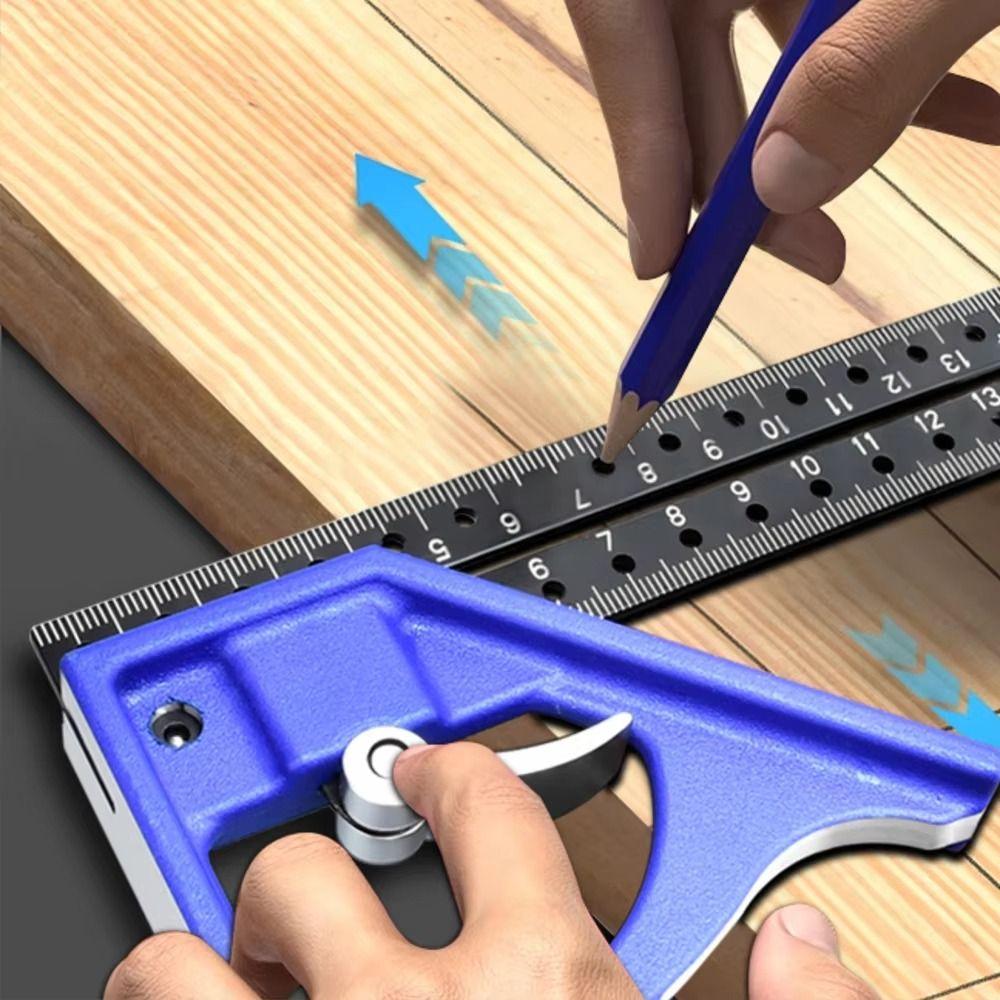 30CM Precision Combination Square 45/90 Degree Angle Ruler Metal Fabrication