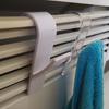 1pc Space-Saving White Plastic Hanger for Heated Towel Radiator Rail - Durable Bath Hook Holder for Towels, Scarves & More, Easy Install, Drying Racks