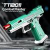 Nylon Toy Gun 2 Barrels Airsoft Gun Weapons Realistic Manual Throw Shell Gun Toy for Men Adults Boys Shooting