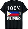 100% Filipino Pride Battery T-shirt
