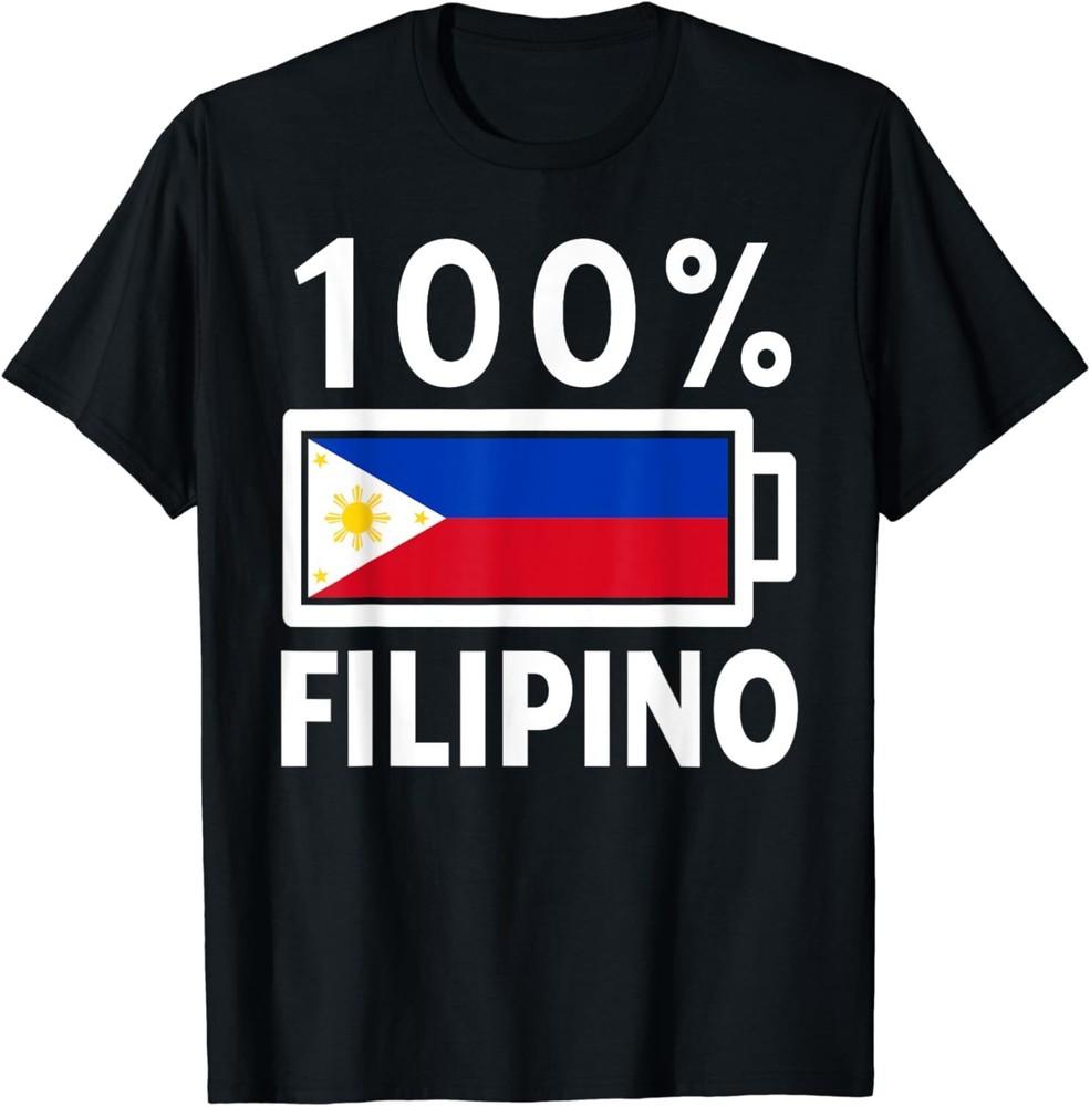 100% Filipino Pride Battery T-shirt