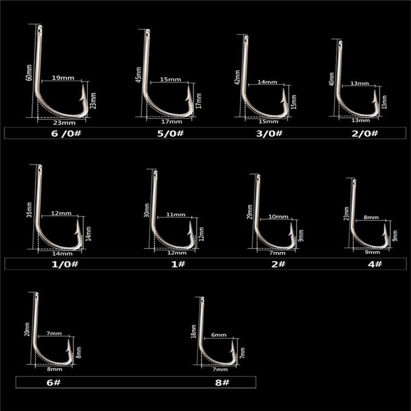 FISH KING 401SS Крючок с колючкой из нержавеющей стали 6/0#-1/0# 25шт/упак. 1#-8# 50шт/упак. Для ловли карпа на отсадку