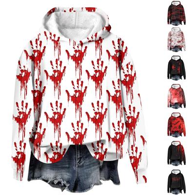 Женские повседневные модные худи с длинным рукавом и круглым вырезом, с принтом семьи индейки цвета вина