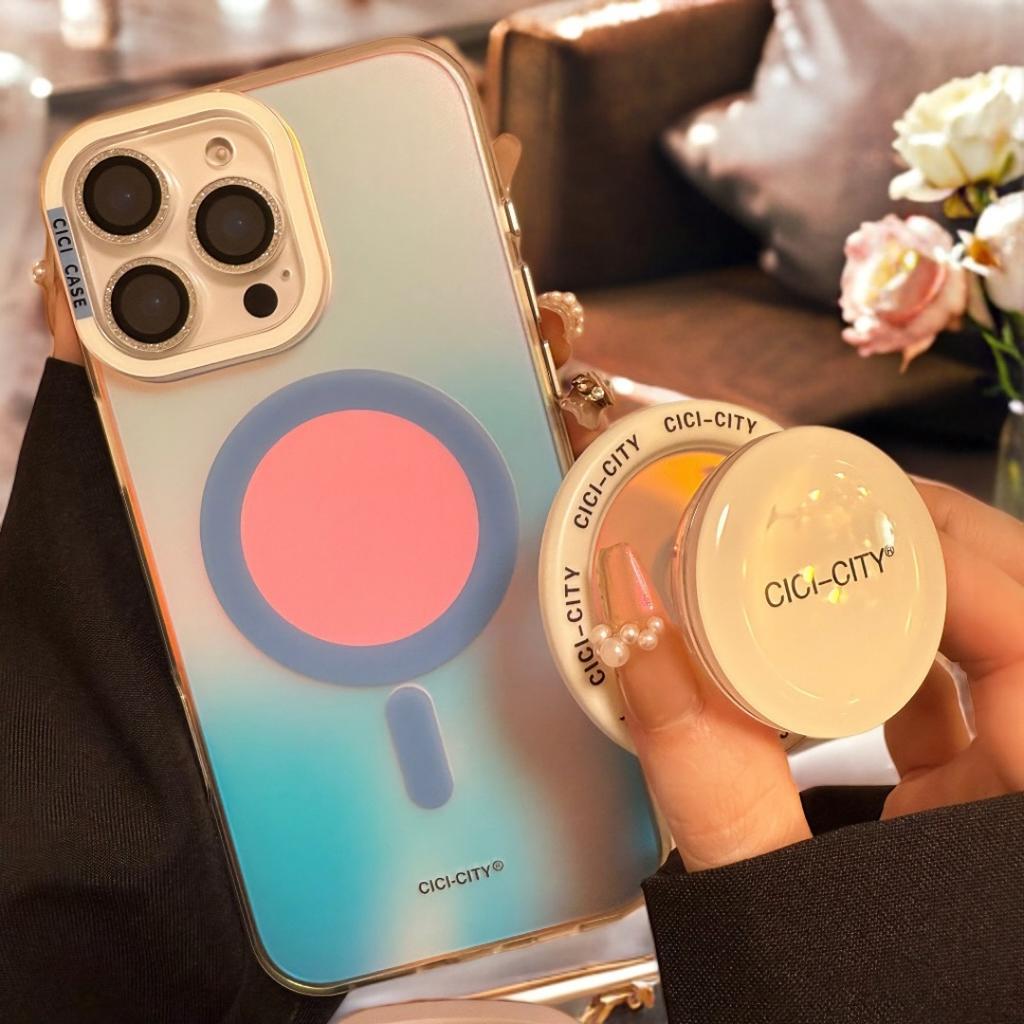Роскошные модные матовые чехлы Magsafe с изменяющим цвет для iPhone 17 Air 16 15 Pro Max 14 13 Магнитная беспроводная зарядка