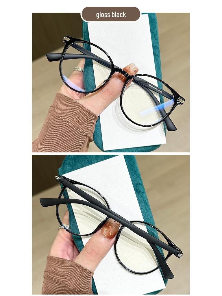 Women's TR90 Round Anti-Blue Light Ultralight Eyeglass Frames for Myopia