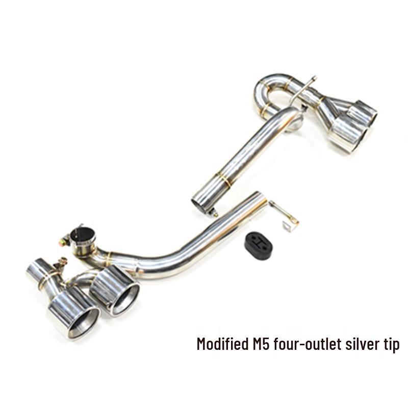 BMW 5 серии E60 520/523 M5 Квадровых выхлопных труб, Прямая установка, Глушитель из нержавеющей стали и углеродного волокна