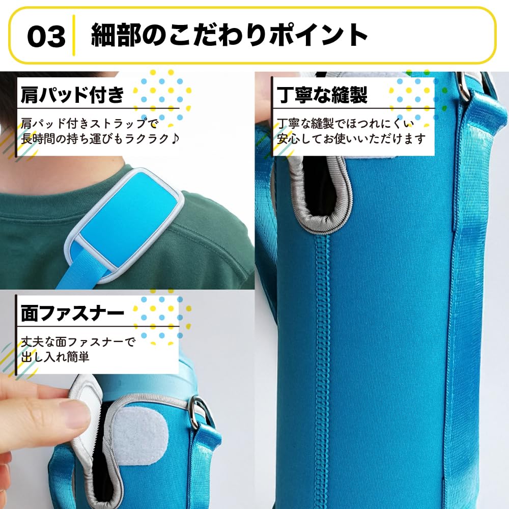 EliteStore Water Bottle Cover, 1000ml Capacity, with Silicone Bottom, Neoprene, Stretchable Fit, Fits Thick and Narrow Bottles, Hook-and-Loop