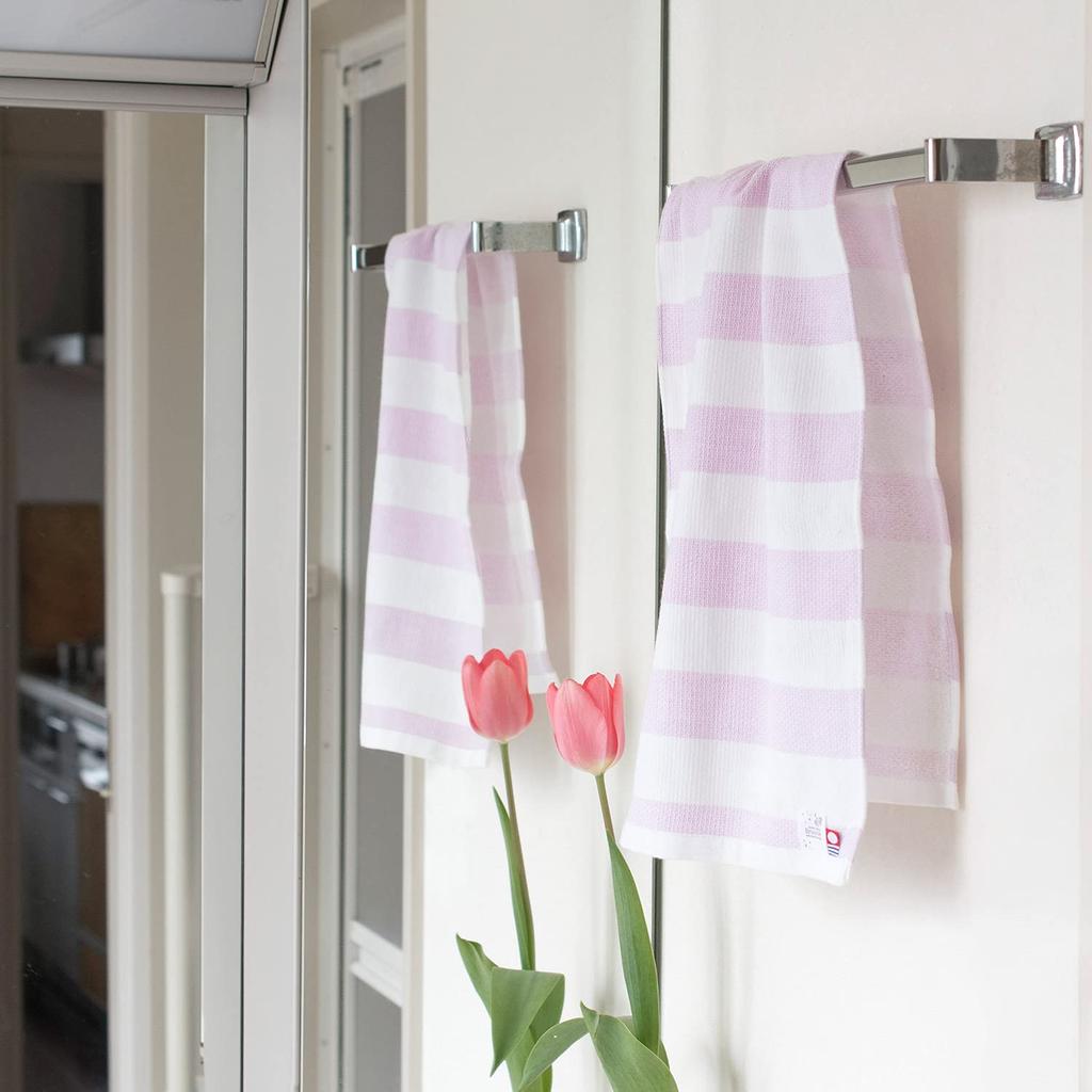 Bloom Imabari Towel Сертифицированный набор муслиновых банных полотенец Groovy Подходит для помещений Изготовлен из хлопка 2, Полоска, Быстросохнущий, Сушка, Япония, 100% (синий)