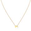 14K Gold Plated Stainless Steel A-Z Heart Initial Necklace Gold Silver Personalized Clavicle Gift for Women Unisex