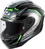 OGK KABUTO ZESTAL Motorcycle 2130226 F-17 Helmet, Black/Green, Medium,