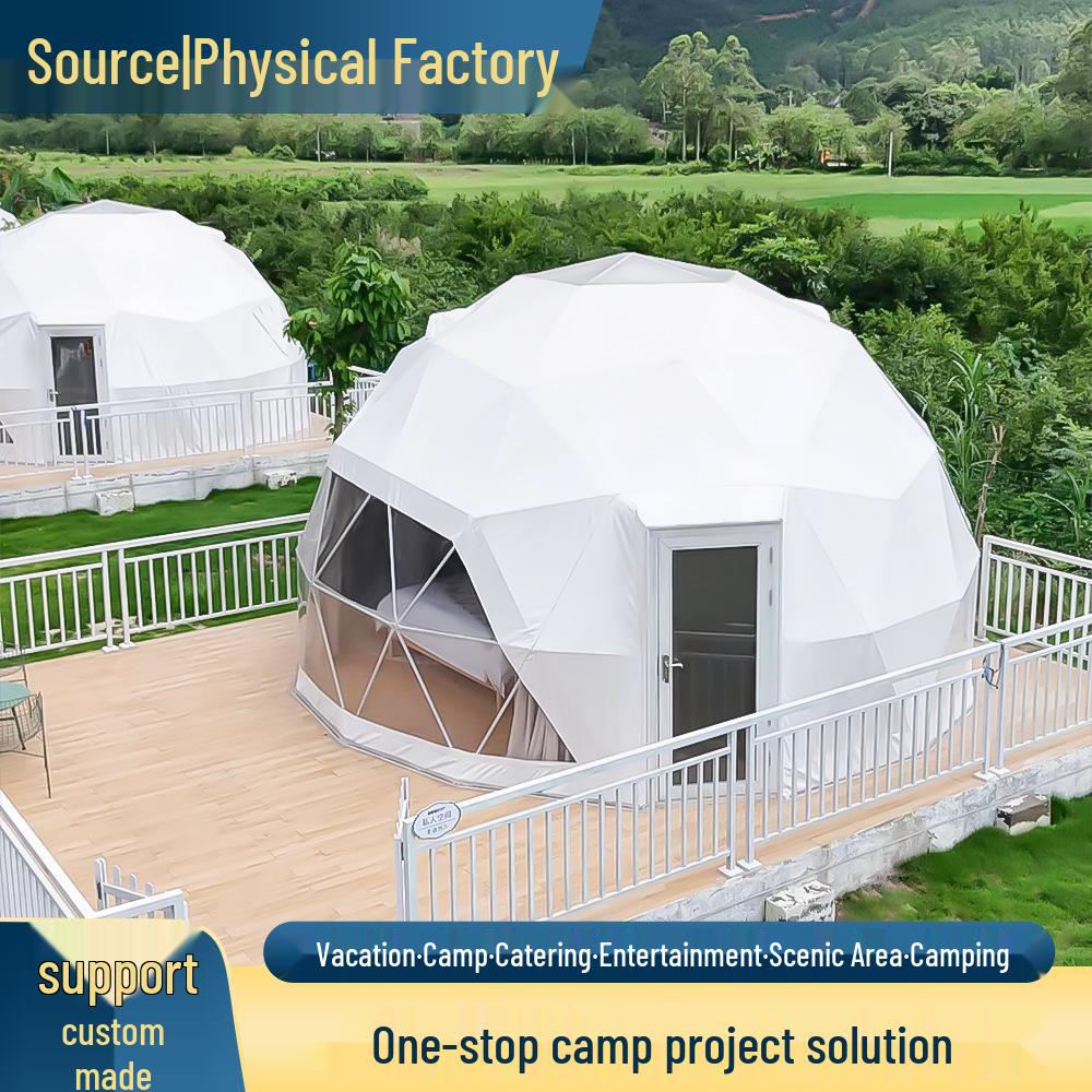 Earth-Shaped Transparent 6m Camping Tent with Bathroom - Starry Sky Outdoor Hotel Homestay