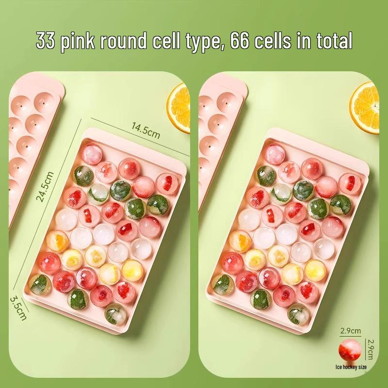 Формы для сферических кубиков льда пищевого класса с крышками - Креативные домашние лотки для льда для морозильной камеры