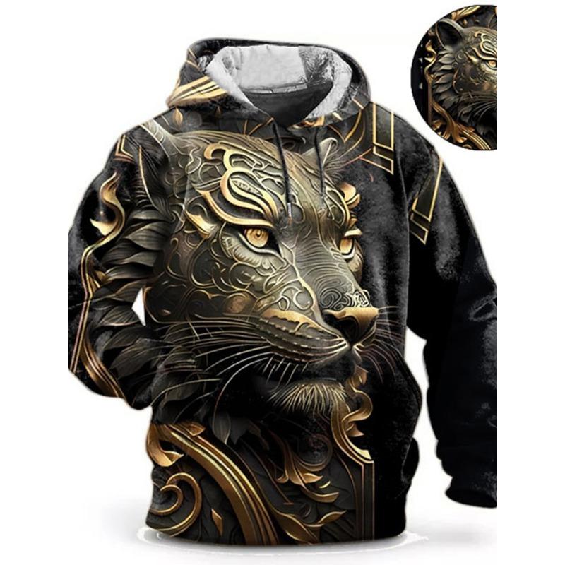 Унисекс мода мужская толстовка с капюшоном с рисунком животных тигра принты повседневный классический повседневный 3D пуловер уличная толстовка с капюшоном длинный рукав