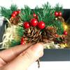 10Pcs Christmas Decoration Artificial Pine Branches Fake Plant Flower Christmas Pine Nuts Cone Decoration