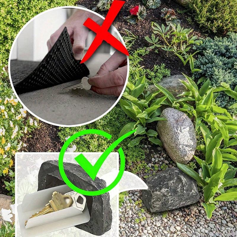Stone Key Storage Box Key Hider Outdoor Courtyard Concealment Camouflage Hide Private Money Loss Prevention Stonekey Safe