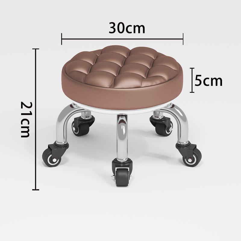 Бесшумный бытовой низкий табурет на колесах - Многоцелевой для переобувания, передвижения ребенка и уборки пола