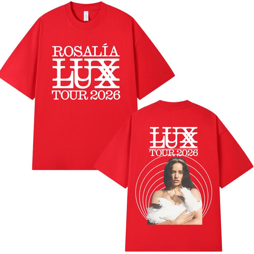 Rosalia LUX Tour 2026 T Shirts Unisex Women Clothing Casual Cotton Oversized T-shirt Fashion Harajuku Short Sleeve O-Neck T-shirts