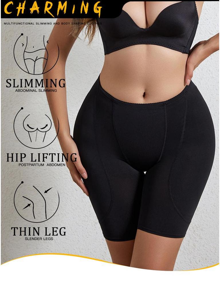 Женские трусики-стринги с формирующим эффектом для контроля живота средней посадки, с лифтингом бедер и открытыми ягодицами - Большой размер