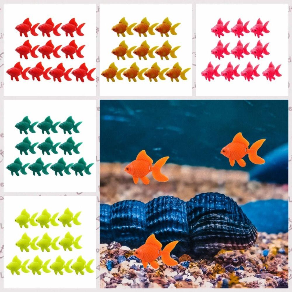 10pcs Lifelike Realistic Goldfish Simulation Moving Goldfish Artificial Fish Aquarium