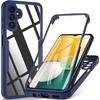 Case for Samsung Galaxy A14 4G/5G- Full 360 Shockproof Transparent + Navy Blue