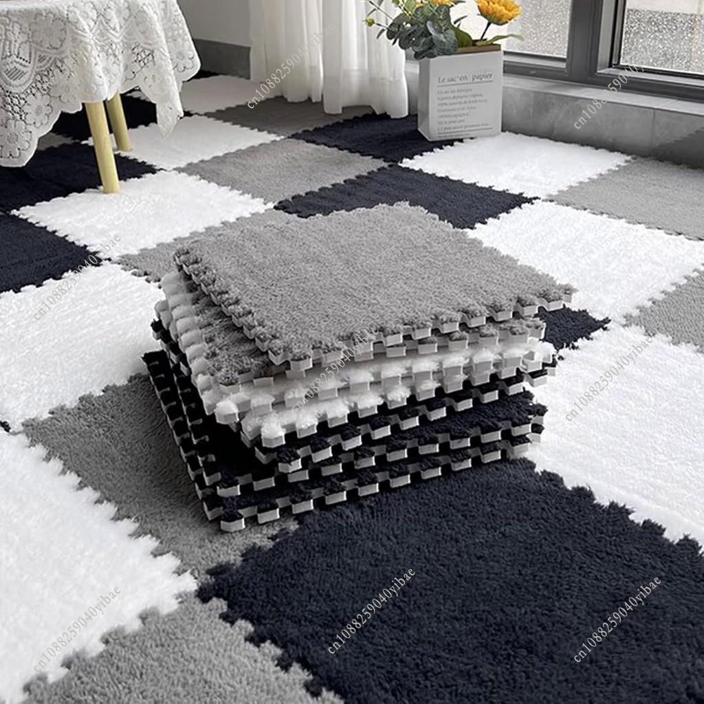 12 шт. Мягкий плюшевый детский игровой коврик-пазл, ковер с переплетением, напольное покрытие для упражнений, коврик для ребенка, теплый игровой коврик для детской комнаты, 30*30*1 см