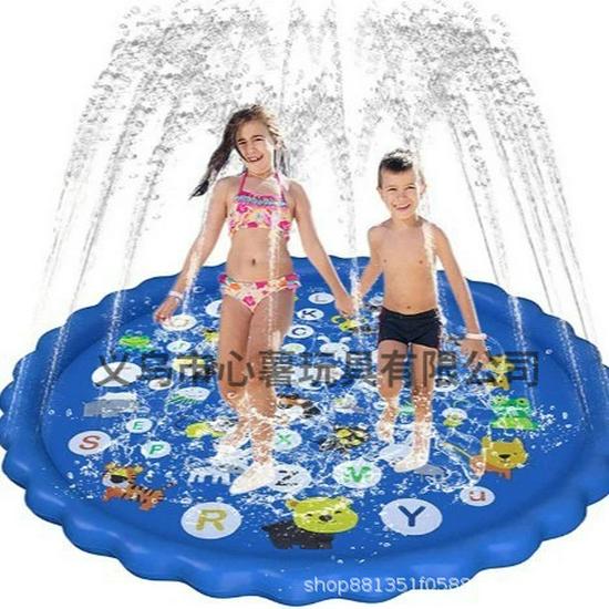 Детский коврик-фонтан «Дельфин» - Двухцветная уличная игрушка для игр с буквами