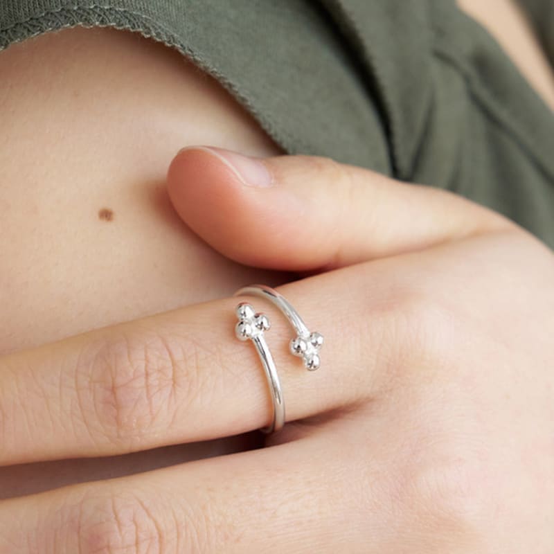 geegee [silver925] petit flower open ring