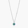 J.Lauren 9N0842 Turquoise Round Pendant Silver Necklace
