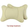 All-Season Genuine Leather Car Headrests & Lumbar Support Pillows