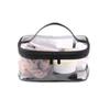 PU Leather Transparent Makeup Bag Clutch Pouch Swimming Small Bag Clear PVC Handbag  Beach
