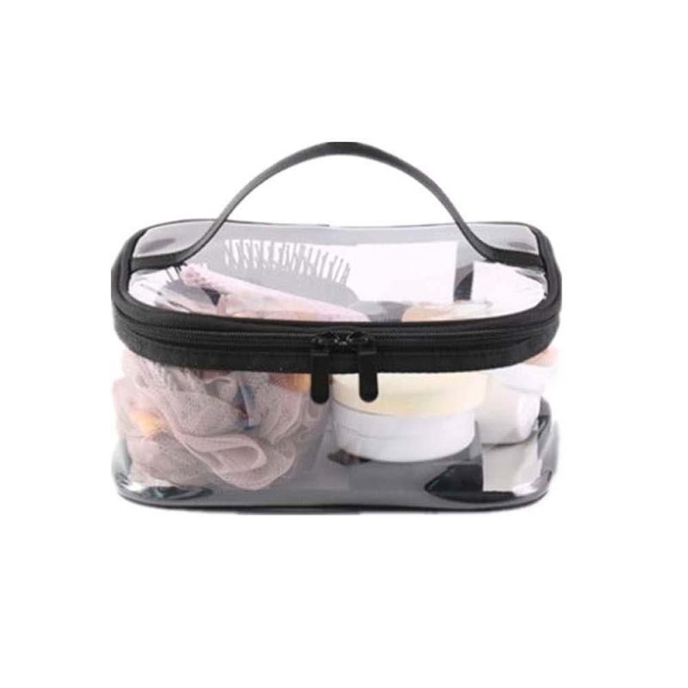 PU Leather Transparent Makeup Bag Clutch Pouch Swimming Small Bag Clear PVC Handbag Beach