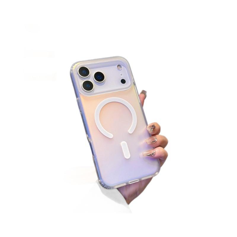 Подходит для чехла на мобильный телефон iphone17 Apple 17promax лазерный градиентный 17Pro хамелеон Samsung магнитный чехол