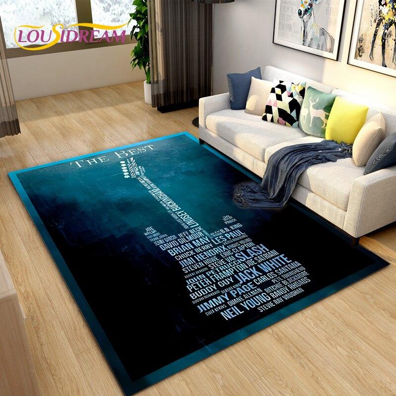 Коврик для классической гитары, электрогитары, баса, коврик для украшения гостиной, спальни, мягкие нескользящие коврики для детских игр