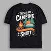 Camping Design Oversized Fit 100% Cotton Short Sleeve Black T-shirt