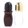 Amber 50Ml Empty Glass Roll-On Deodorant Bottles With Plastic Roller Ball
