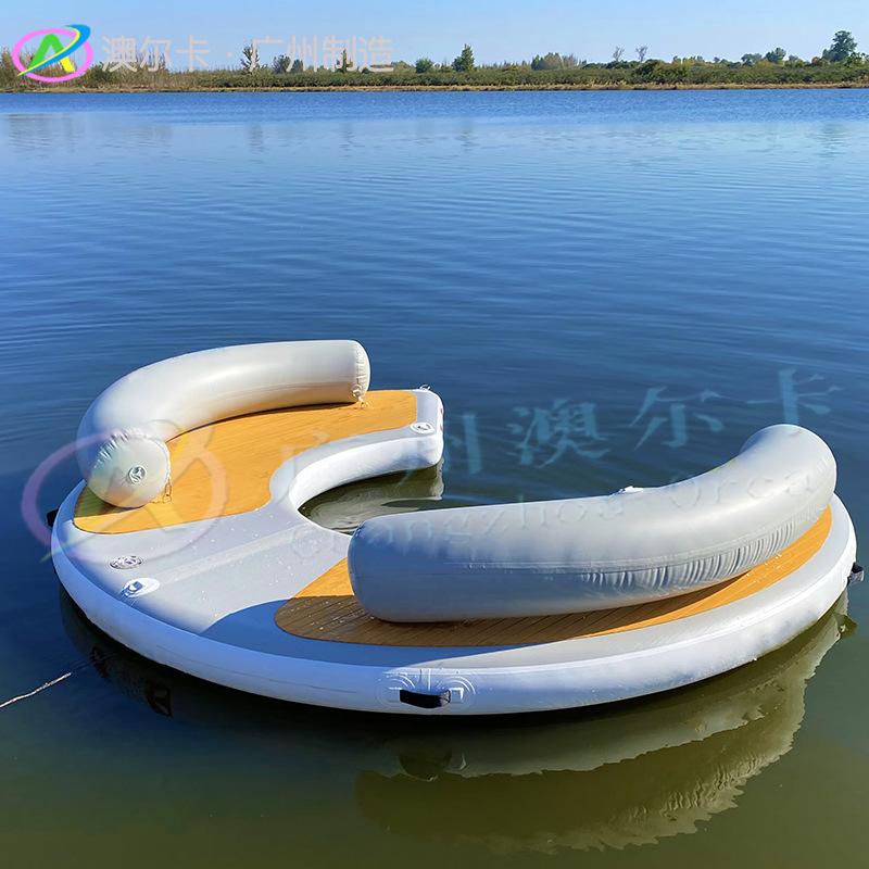 Inflatable Floating Pad Multi-Person Pool Float Party Platform Foldable Lounge Chair Thickened Float Raft Portable Water Mat