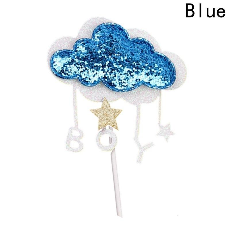 2PCS  Beautiful Clouds Gilr/Boy Cake Topper Cake Flags Baking Decoration Supplies