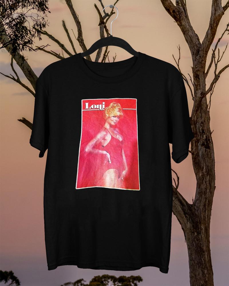 НОВЫЙ черный мужской/унисекс футболка Loni Anderson Размер S-5XL Хлопок