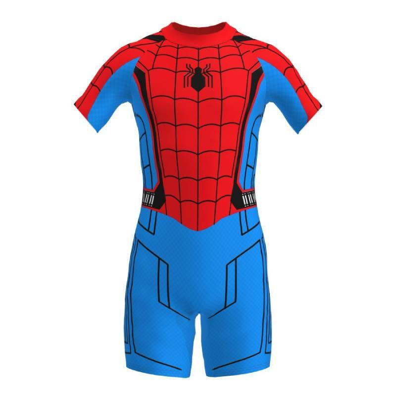 Boys Quick-dry Swimsuit In Milk Silk For Superhero Costume Parties