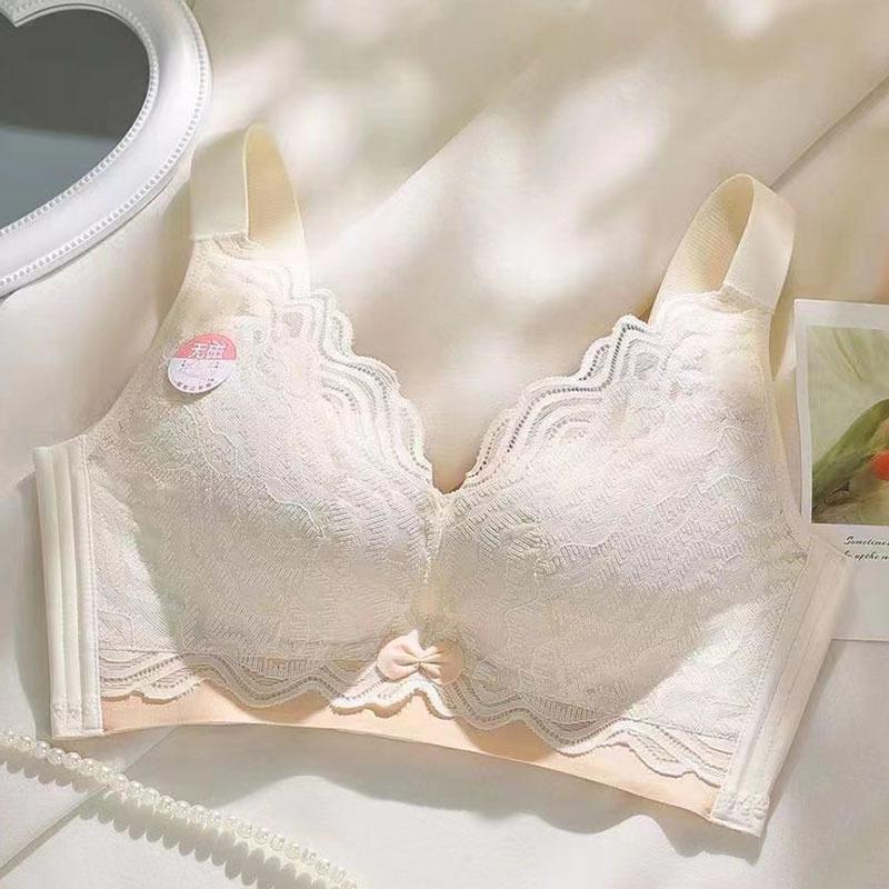 Lace Lingerie Women's Thin Folding Bra Adjustable Secondary Breast Bra Push Up Bra