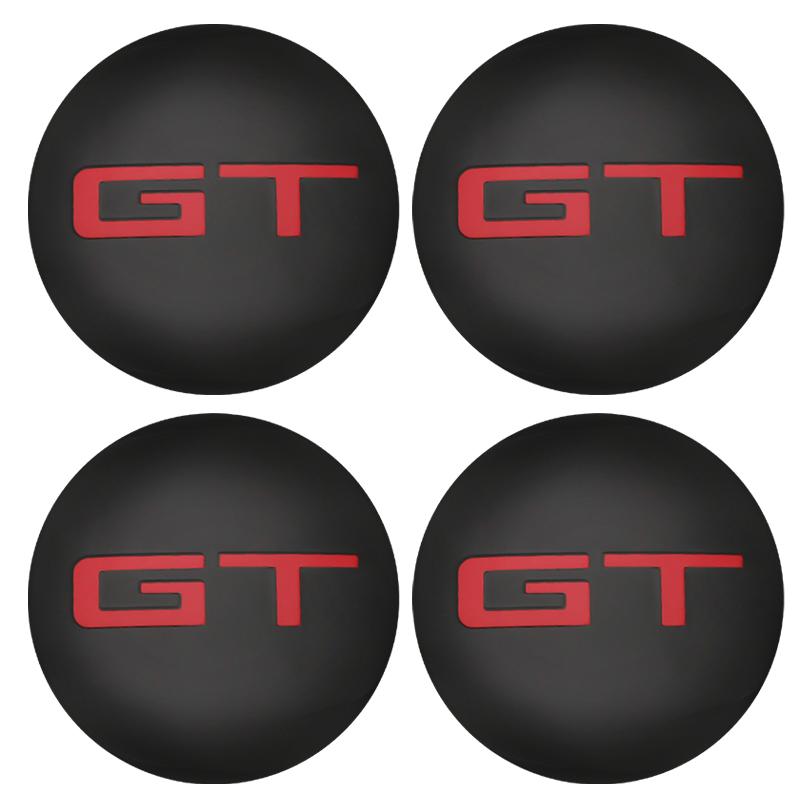 AADR1 4PCS 56+60MM GT Emblem Car Badge Wheel Center Hub Caps Sticker Rim Cover For Kia GT Ceed Rio Sportage Picanto K5 Optima Forte